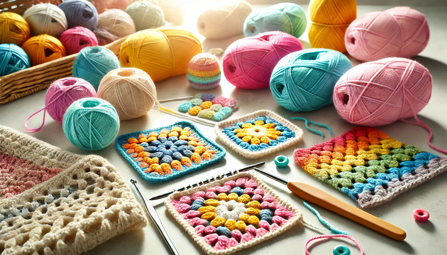 Yarn and crochet cloths