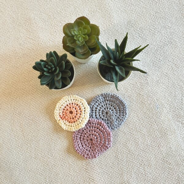 Cotton rounds sitting on a table